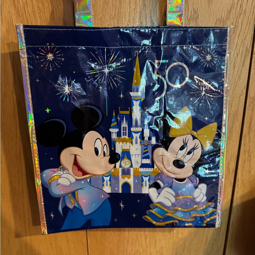 Disney World Mickey and Minnie Reusable Bag NWT 50th Anniversary